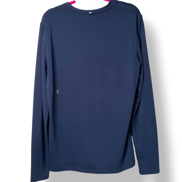 KIT AND ACE Modal Blend w/ Wool Brushed Crew Neck Long Sleeve Tee Navy Sz S - Picture 4 of 10